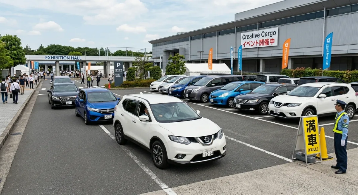 展示会場周辺の駐車問題