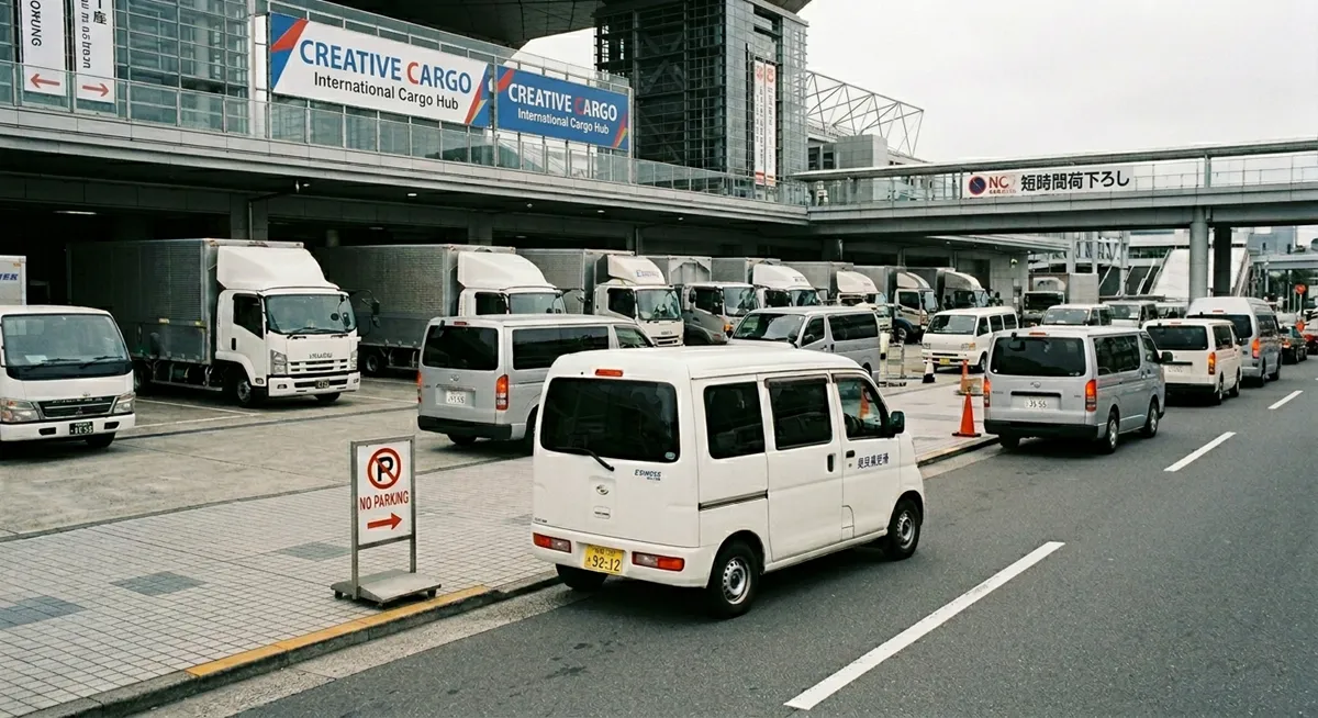 東京ビッグサイト搬入口の混雑